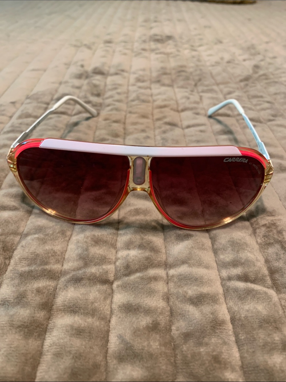 Carrera Aviator Sunglasses in Pink, White and Gold